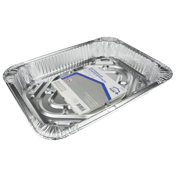 Durable Foil 11-7/8 In. W X 16-5/8 In. L Roasting Rack And Pan Silver